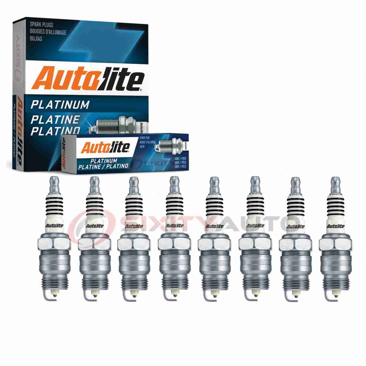 8 pc Autolite Platinum Spark Plugs for 1959-1960 Mercury Country Cruiser gd