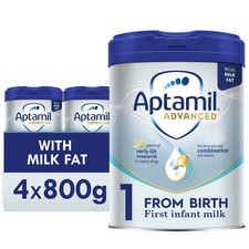 Aptamil Advanced 1 First Infant Baby Milk Powder Formula, from Birth, 800g (Pack