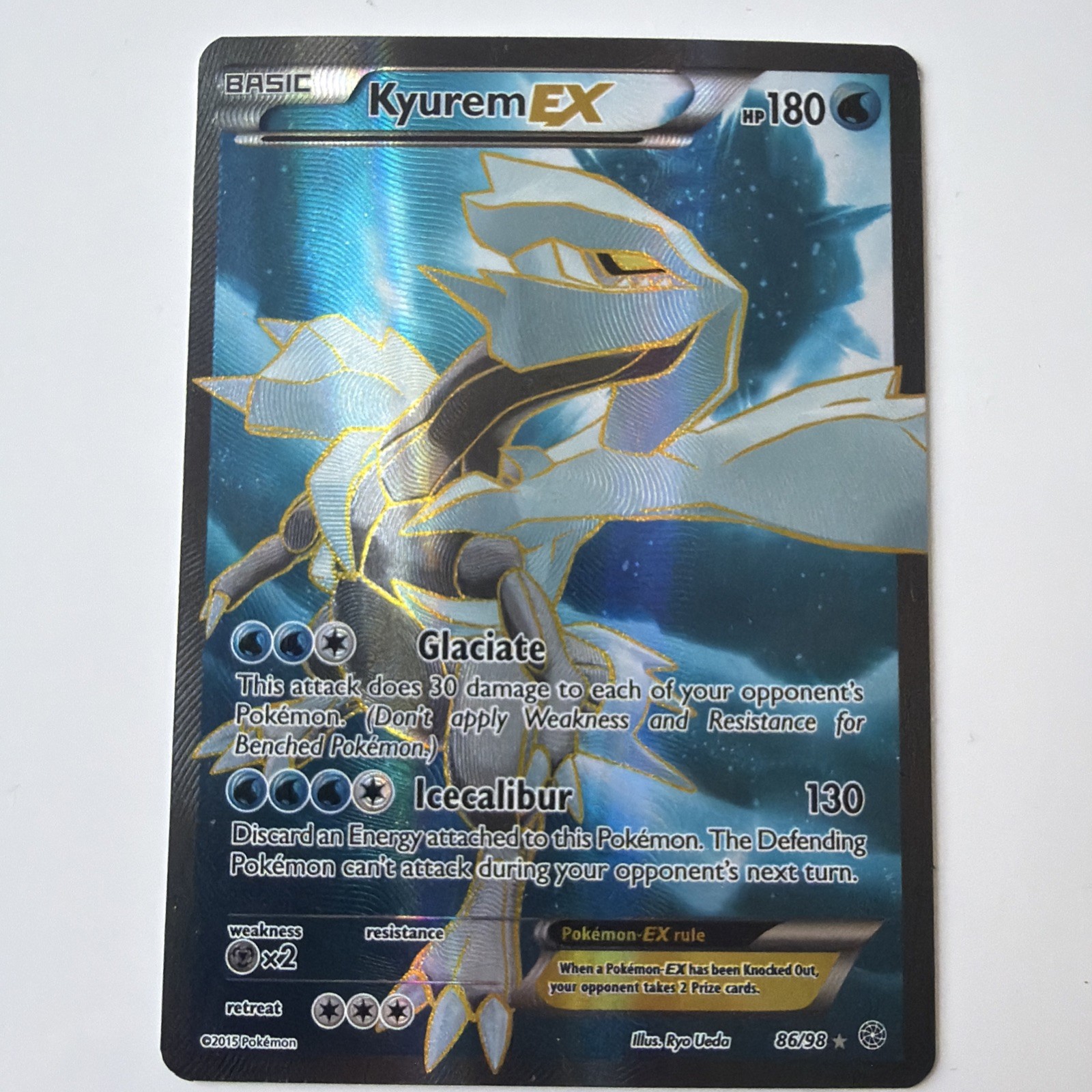 Kyurem ex 86/98 Ancient Origins Rare Holo Pokemon Card - NM/LP