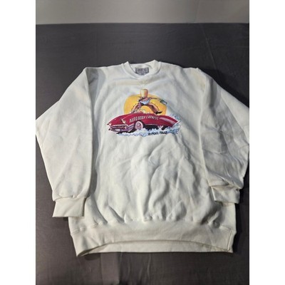 Vintage Santee HVYWT Auto Body Express El Paso Texas Sweatshirt White Large USA