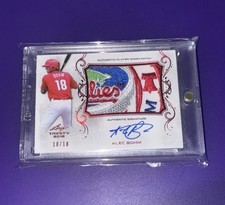 2018 Leaf Trinity ALEC BOHM Auto RC 10/10 Jumbo Patch Platinum Spectrum Phillies