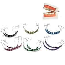 2Pcs Boxed Colorful Brackets Dental Fake Braces Temporary Tooth Decoration