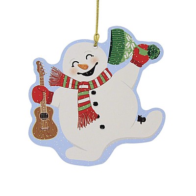 Cat's Meow Village Dance To The Music Snowman Tree Ornament Christmas Ukulele