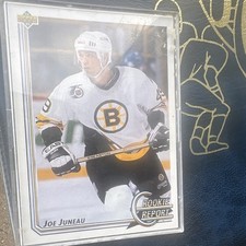 Upper Deck 1992-93 Rookie Report #354 Joe Juneau Boston Bruins NHL Hockey Card. rookie card picture