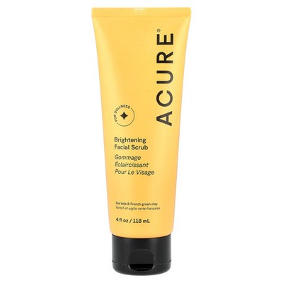 Acure Organics Brilliantly Brightening Facial Scrub 4 fl oz 118 ml Cruelty-Free,