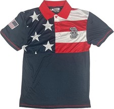 Boston Red Sox Men's Moisture Wicking Patriotic Polo Shirt LARGE