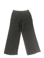 Quince Pants Black Crepe Pleated Wide Leg Trousers Dress size 16 Career Office