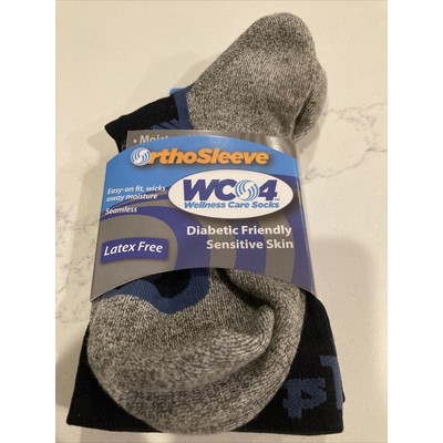 WC4 ORTHOSLEEVE Diabetes Socks Small Black Wellness Care Navy