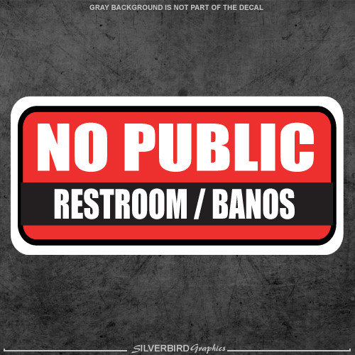 2) Adesivi Insegna Bagno Decalcomanie Business Negozio - Foto 7