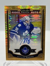 2015-16 OPC PLATINUM SEISMIC GOLD AUTO ANTOINE BIBEAU ROOKIE AUTO 6/25 SSP