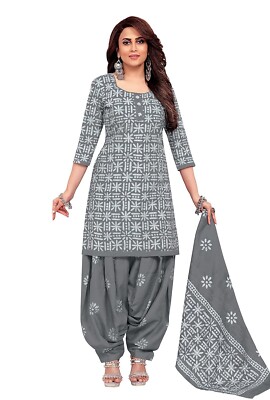 Cotton Printed Readymade Salwar Suit For Women