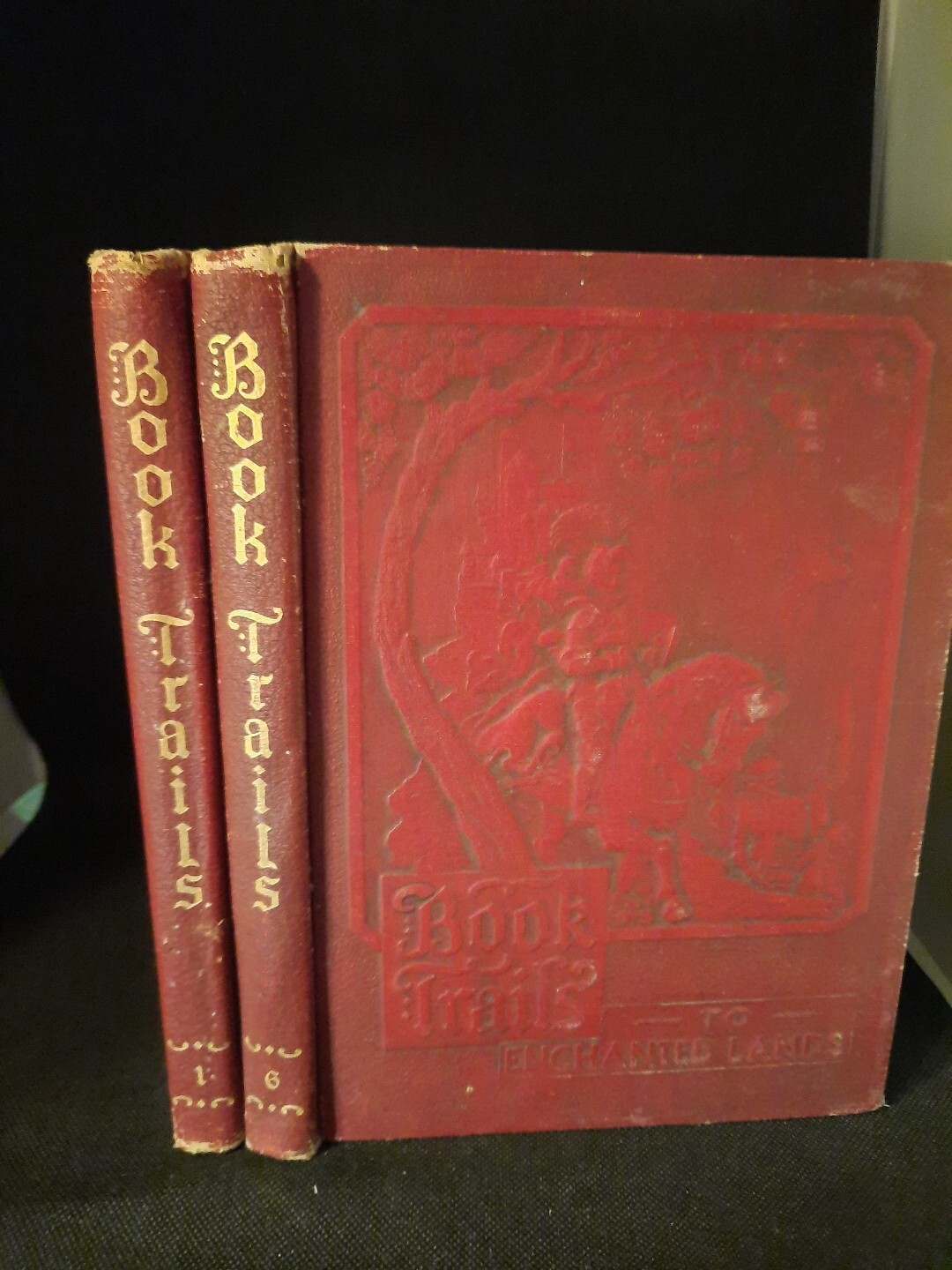 Book Trails Childrens Series Vols 1 & 6 Color Illustrated Enchanted Baby 1946 Vintage