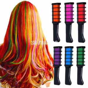 10x Hair Chalk Comb Temporary Bright Hair Color Dye For Girls Kids
