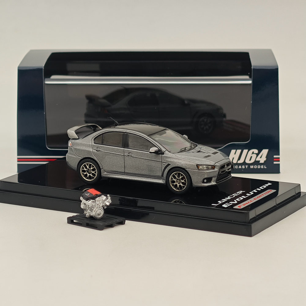 Hobby Japan 1/64 Mitsubishi Lancer Evolution X Final Edition Gray