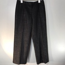 Kasper Black Shimmering Wide Leg Dress Pants Womens Size 12P Vietnam