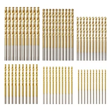 60 Brocas De Acero Recubierta De Titanio Para Taladros 3/64"-1/8" Alta Velocidad