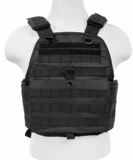 VISM Shooter Cut Plate Carrier Vest MED-2XL Tactical Duty Gear Shooting BLACK