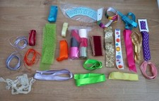 Job Lot Bundle Ribbon Cake Decorating Crafts Red Yellow Green Blue Pink Purple 