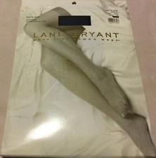 Lane Bryant Daysheer Nylon Pantyhose Size D Off Black Invisible Toe NEW