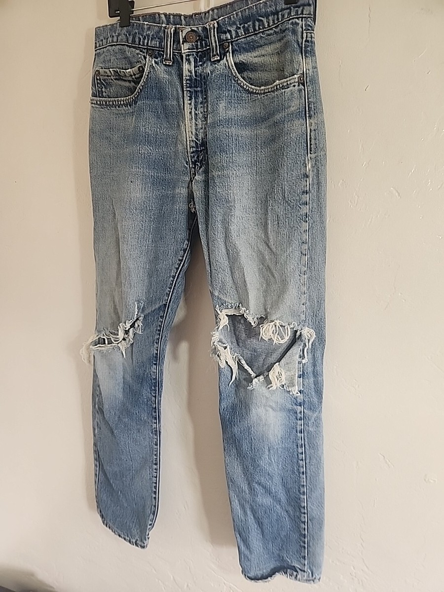 vintage single stitch 505-0217 levis jeans 31 x 32 distressed