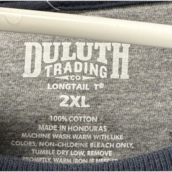 Duluth Trading Co. Longtail T T-Shirt Mens 2XL Grey 3-Quarter Sleeve Tee NEW A1 image 4