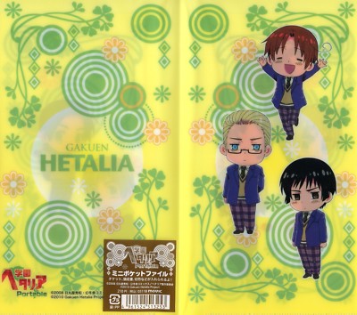 mini clear file folder Hetalia Axis Powers anime Italy Germany USA UK Russia