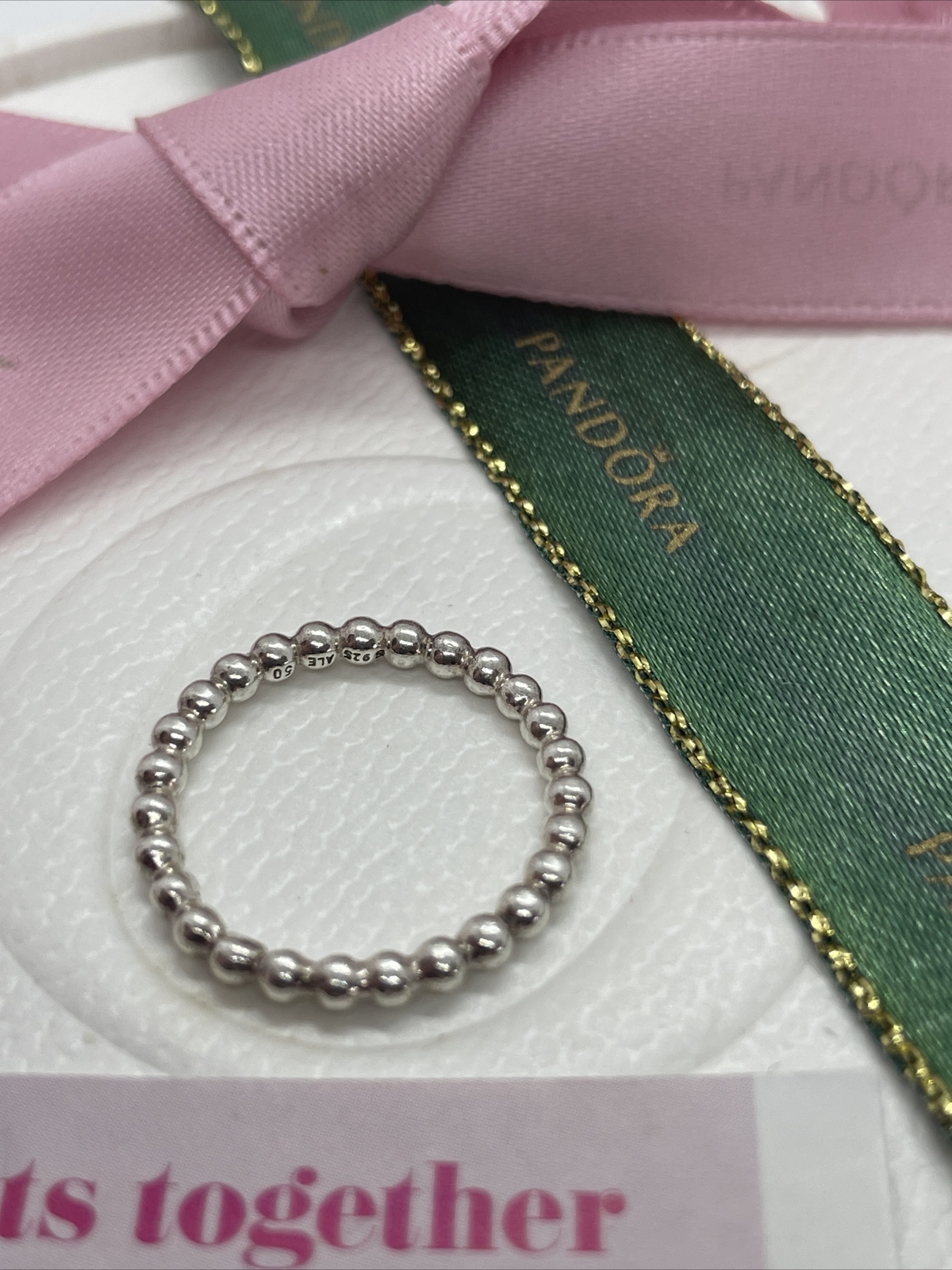 Pandora Small Bubble Stack Ring Size 50 Genuine 1… - image 10