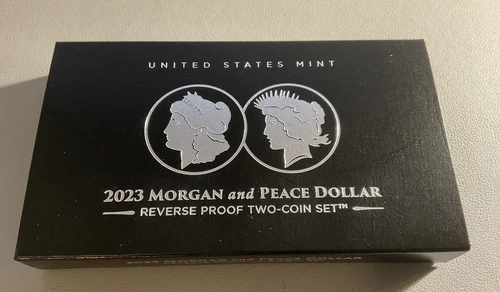 2023 Morgan and Peace Silver Dollar Reverse Proof Two-Coin Set - In Hand