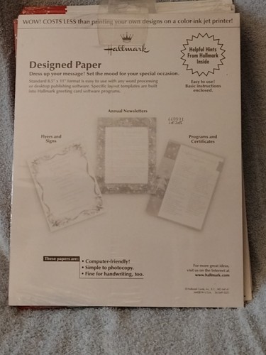 Premium Snowman Print Copy Paper 30 Count Invitation Memos, Quantity Of Seven. - Picture 4 of 7