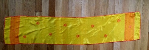 Sacha for Basha Vintage Scarf Japan Yellow amp Orange Long Lovely Sacha for Basha Vintage Scarf Japan Yellow amp Orange Long Lovely