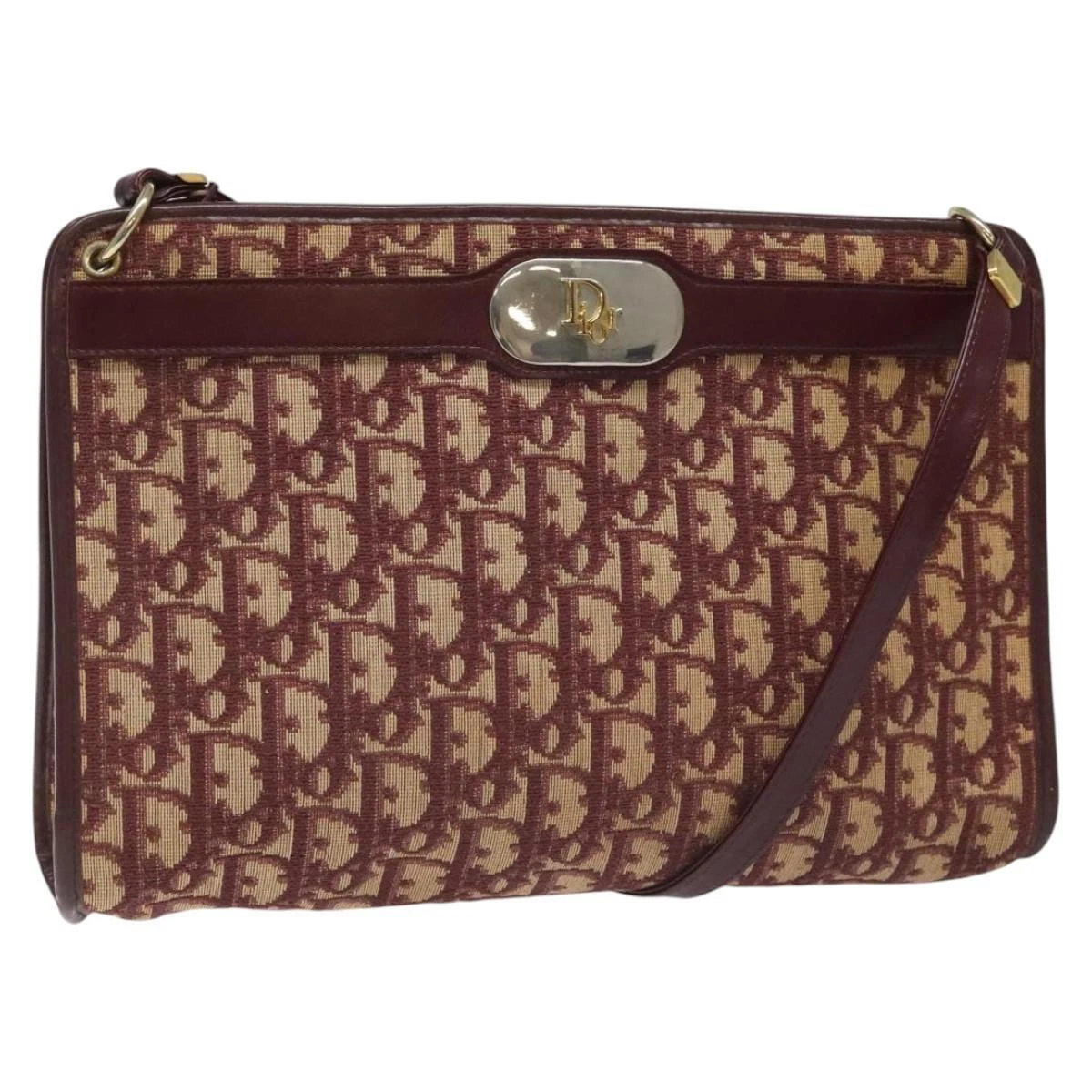 Sac bandoulière Christian Dior trotteur toile rouge authentique 113992
