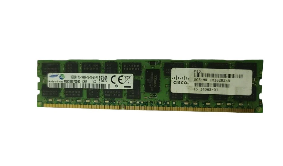 Lot of 6 Samsung 16GB 2Rx4 PC3-14900R Server RAM M393B2G70DB0-CMA (96GB) - Image 3 of 4