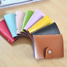 24 Cards Slim PU Leather ID Credit Card Holder Pocket Case Purse Wallet Hold New