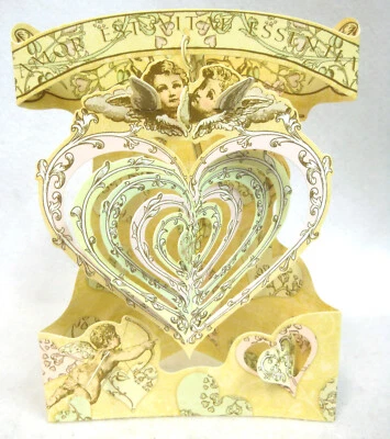 Valentine SALE! Love with Hearts Greeting Card 3-D Swing Card Santoro Graphics
