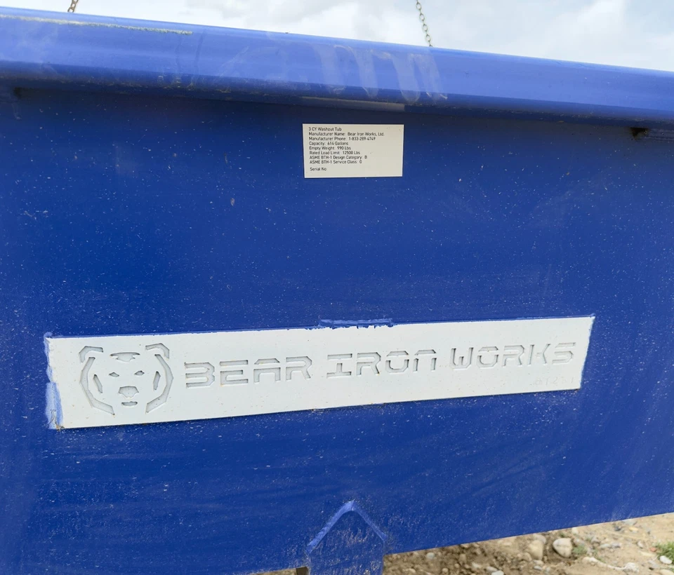 Crane Skip Box Pan Material Handling Hopper 垃圾桶 12,500 磅 3 cy — 第 4/4 张图片