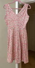 Artsy Dress Pink Floral Knit Sundress Bohemian Cottagecore Women's Small
