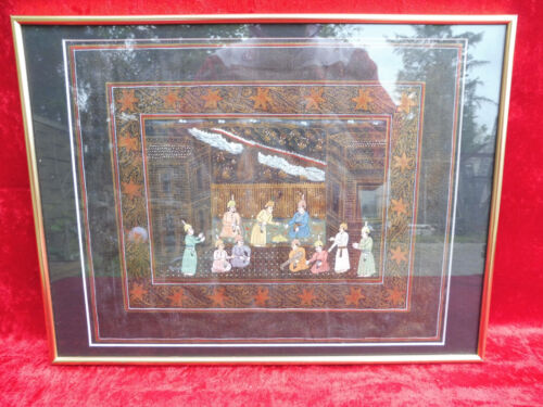 Beautiful picture___Oriental miniature painting___framed___ - Picture 1 of 1