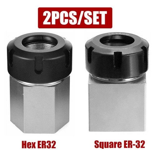 ER-32 Hex+Square Collet Block Set Spring Chuck Holder Lathe Engraving Machine AU - Picture 3 of 16