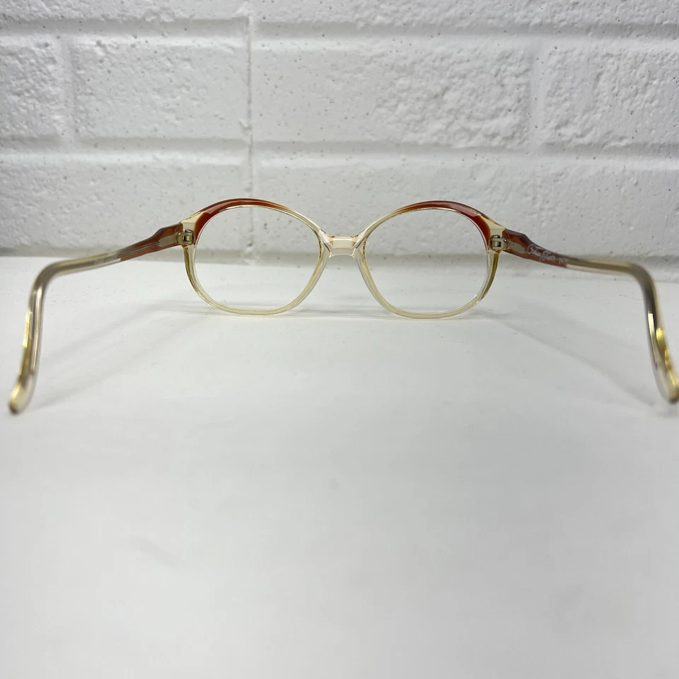 Vintage Cristian Oliver France Eyeglasses Clear Red Effect LOGO 50-18mm H2833 - Image 3 of 4