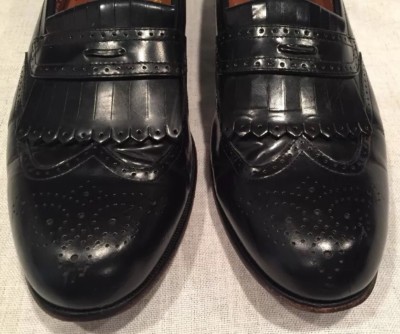 Bostonian Classics Black Leather Wingtip  Seess Shoes Lace-up Loafers Size 14D/B Bostonian Classics Black Leather Wingtip Seess Shoes Lace-up  main image 3