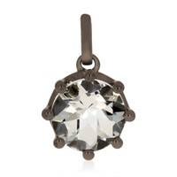 Xen AnhäNger Mit 10 Mm Bergkristall Ca. 3,6 Ct. Black Rhodium