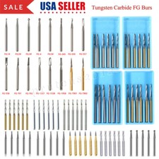 Dental Tungsten Carbide Bur Kit RA FG Round Steel Drill For High Speed Handpiece