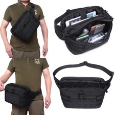 Military Tactical Shoulder Bag Men Outdoor Waist Pack Climbing Camping Pack Bag