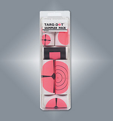 Targ-Dots Sampler Pack -- 360 Hot Fluorescent Target Centers from 1/2'' to 3''