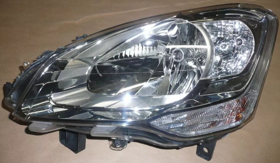 Phare avant gauche motorisé électrique en polycarbonate pour Peugeot Partner