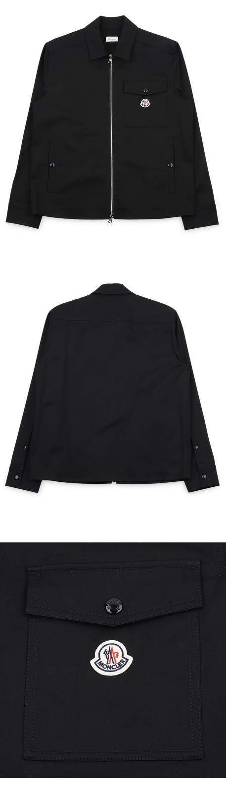 Moncler Cotton Blend Gabardine Overshirt Jacket 152100630 thumbnail 3
