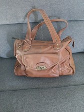 Vintage Fossil Ex Large Brown Leather Handbag/Travel Bag Perfect Condition