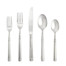 Nyssa 18/10 Stainless Steel Flatware, 20 Piece Place Setting With Table Knive...