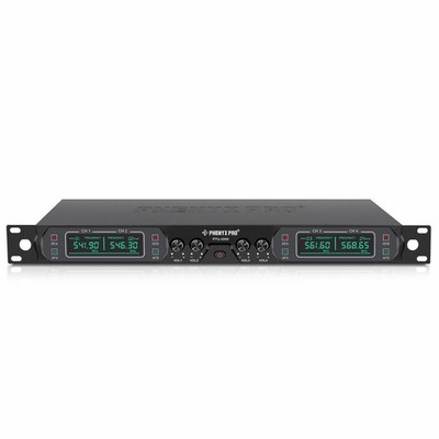 Phenyx Pro PTU-5000 4-Channel UHF Wireless Microphone Mic System (77)
