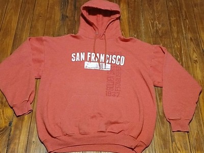 San Francisco Red Hoodie with Pockets Xlarge